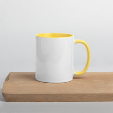 Load image into Gallery viewer, Abstract Design Mug with Yellow Insides
